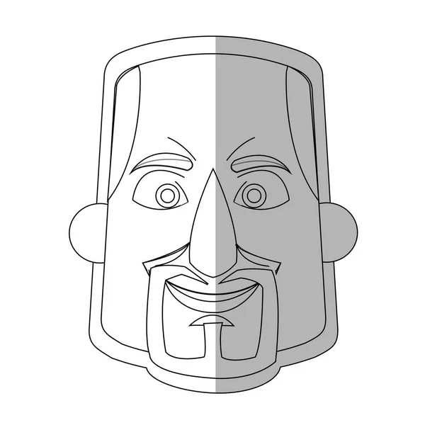 Isolé astronaute visage dessin animé — Image vectorielle