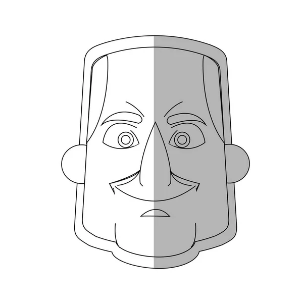 Isolé astronaute visage dessin animé — Image vectorielle