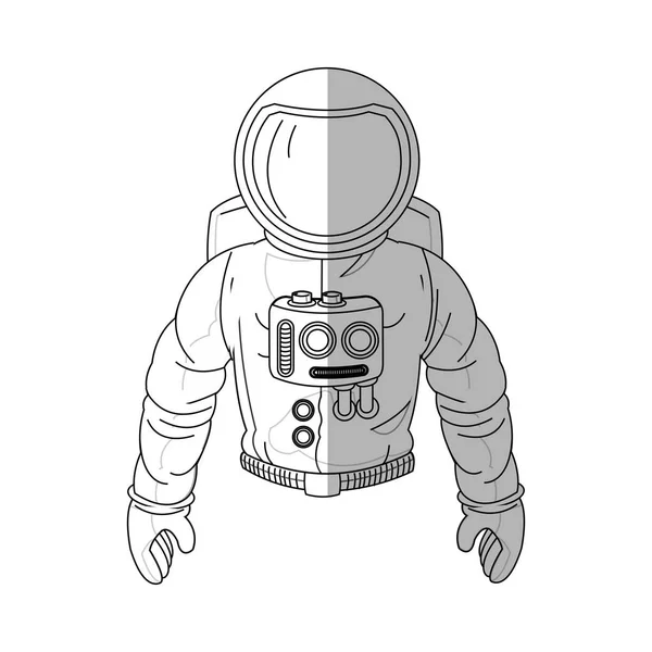 Desenho de desenho animado de astronauta isolado —  Vetores de Stock