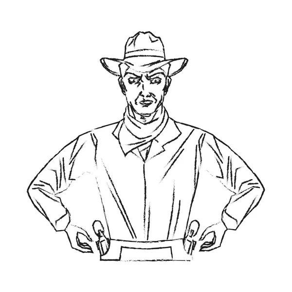 Izolované kovboj kreslený design — Stockový vektor