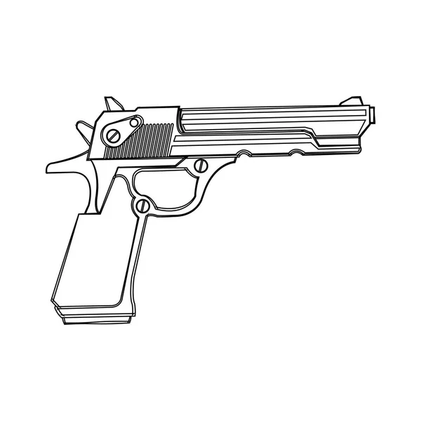 Diseño de pistola aislada — Vector de stock