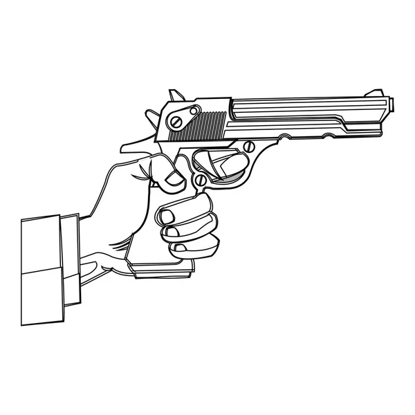Elszigetelt pisztoly design — Stock Vector