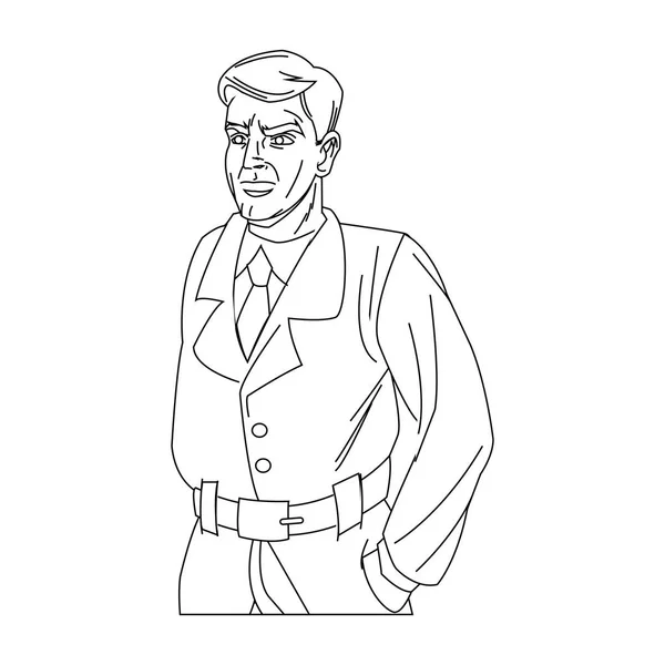 Inspector homem desenho animado design —  Vetores de Stock