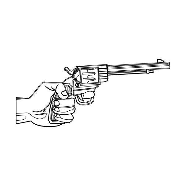 Diseño de pistola aislada — Vector de stock