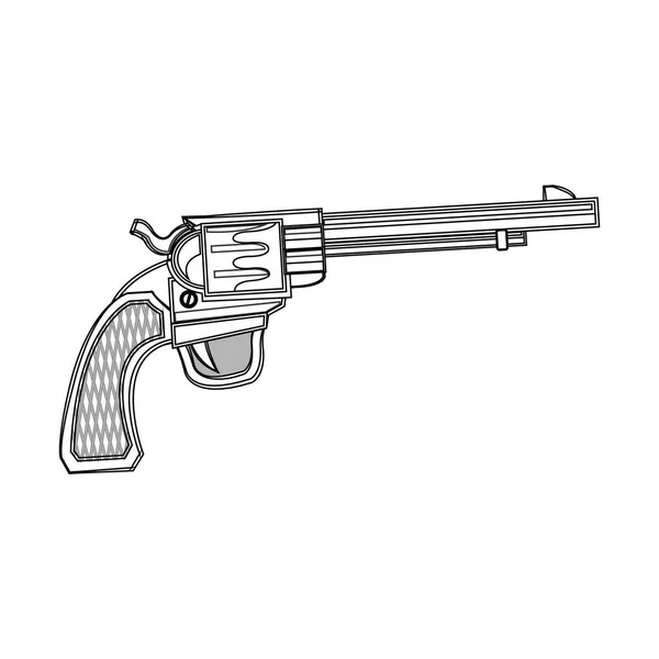 Design isolato della pistola — Vettoriale Stock