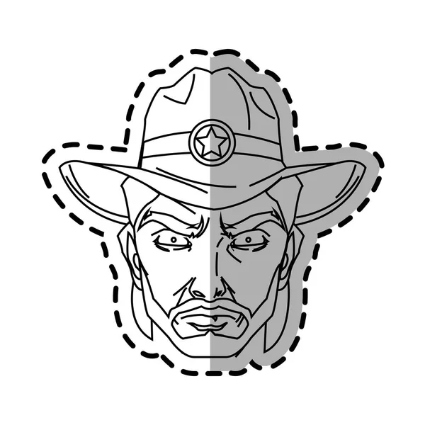 Projeto de desenho animado cowboy isolado —  Vetores de Stock