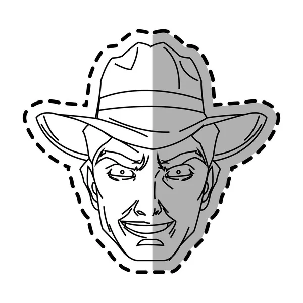 Isoliertes Cowboy-Cartoon-Design — Stockvektor