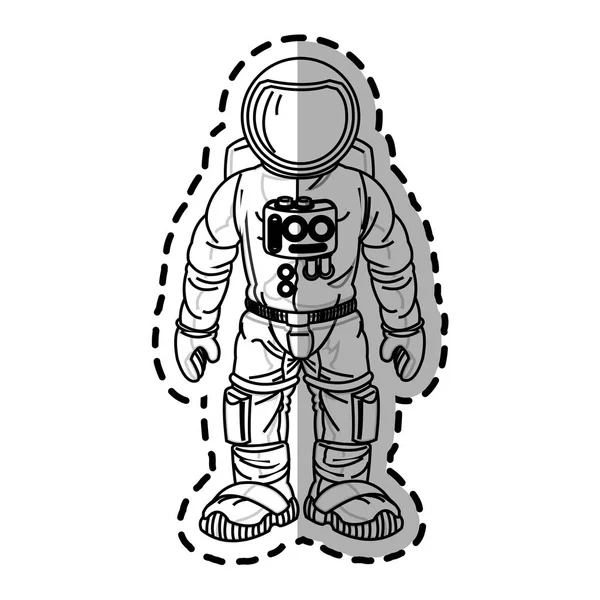 Geïsoleerde astronaut cartoon design — Stockvector