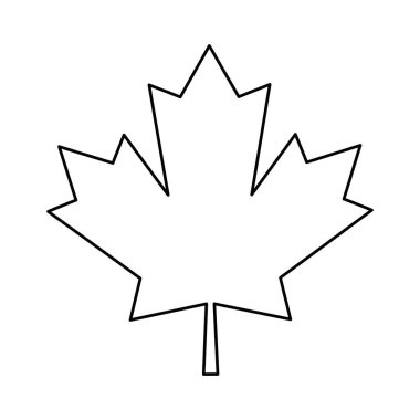 akçaağaç yaprağı yeşil işareti Kanada anahat