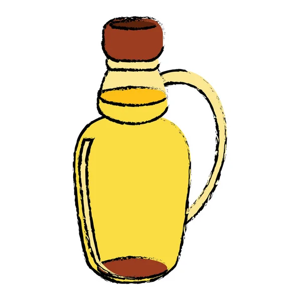 Σιρόπι σφενδάμου μπουκάλι παραδοσιακό σκίτσο — Διανυσματικό Αρχείο