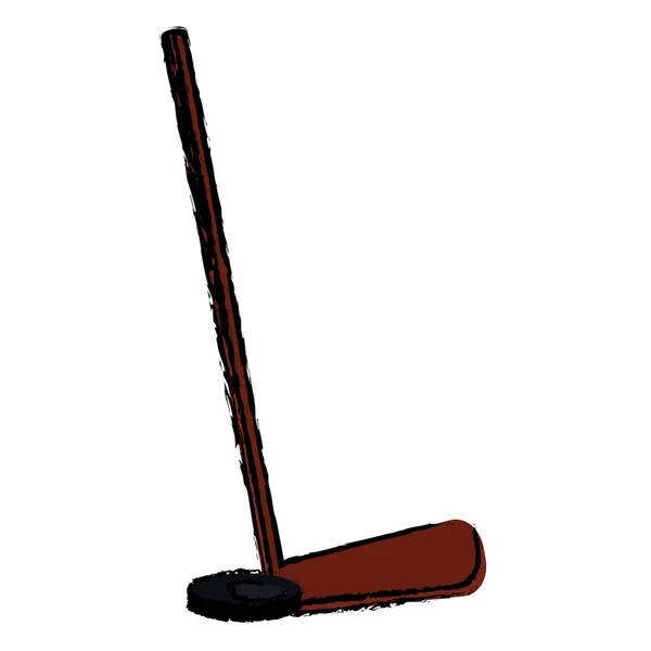 Hockeyspel stick skiss — Stock vektor