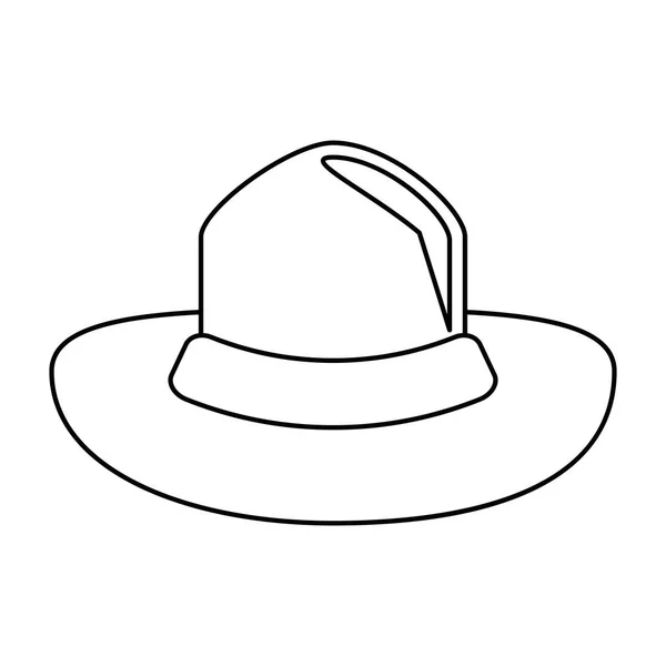 Canadian hat mounted policeman outline — Stock Vector