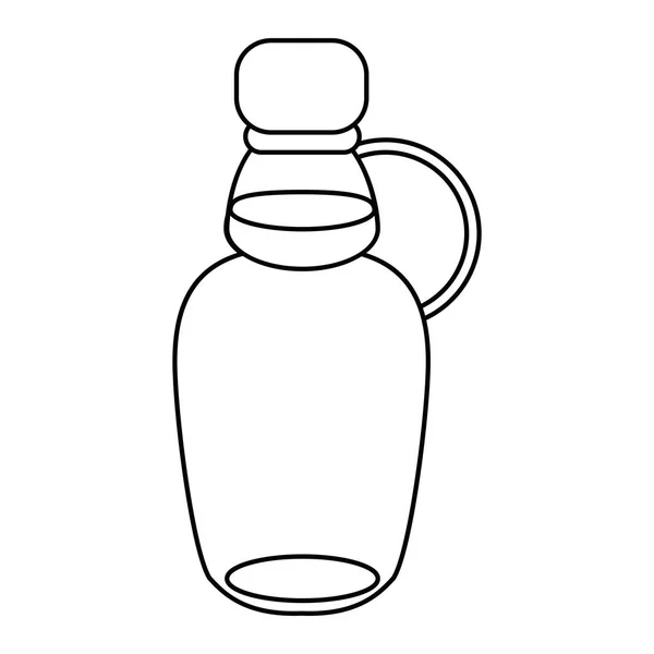 Bottiglia di sciroppo d'acero contorno tradizionale — Vettoriale Stock