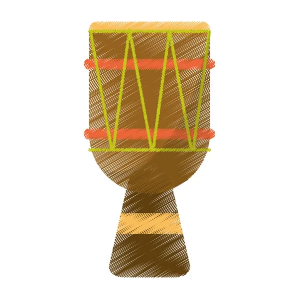 Рисование бразильского ударного бонго — стоковый вектор