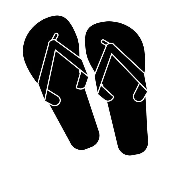 Flip flop Braziliaanse pictogram — Stockvector