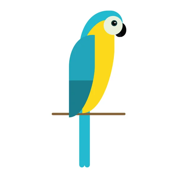 Blauer und gelber Ara Papagei Brasilien — Stockvektor