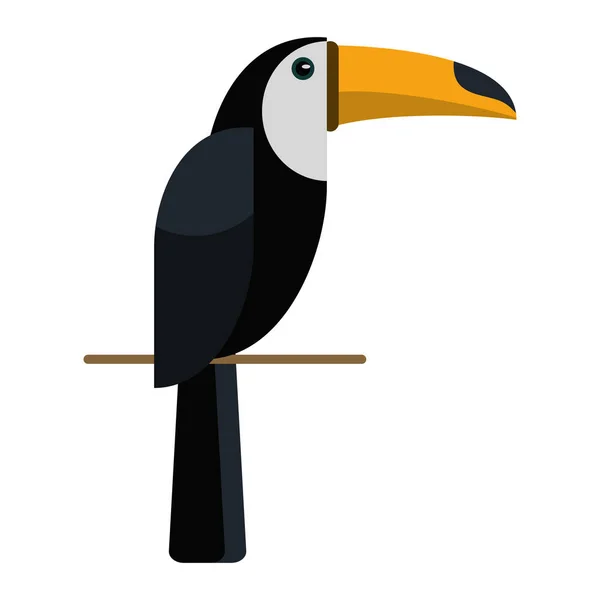 Brasilianska toucan fågel natur — Stock vektor