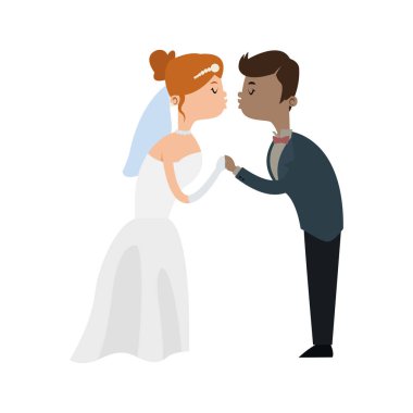 İzole gelin ve damat tasarım