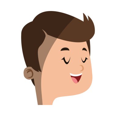 İzole edilmiş erkek çizgi film tasarımı