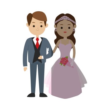 İzole gelin ve damat tasarım