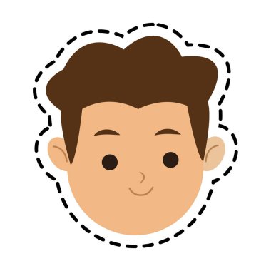 İzole edilmiş erkek çizgi film tasarımı