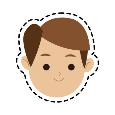 İzole edilmiş erkek çizgi film tasarımı