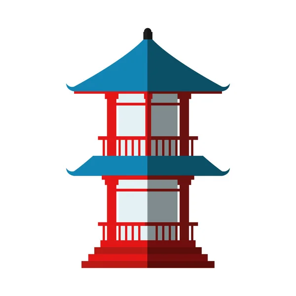 Torre aislada de diseño de china — Vector de stock