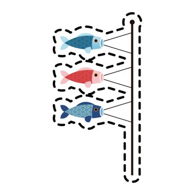 İzole Çin balık dekorasyon