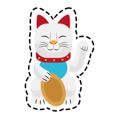 Çin tasarım izole kedi