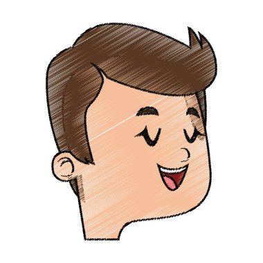 İzole edilmiş erkek çizgi film tasarımı