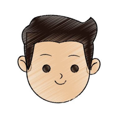 İzole edilmiş erkek çizgi film tasarımı