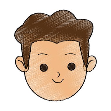 İzole edilmiş erkek çizgi film tasarımı