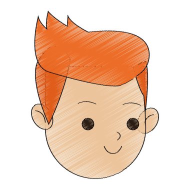 İzole edilmiş erkek çizgi film tasarımı