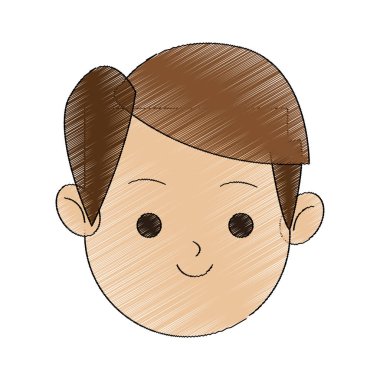 İzole edilmiş erkek çizgi film tasarımı