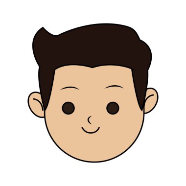 İzole edilmiş erkek çizgi film tasarımı