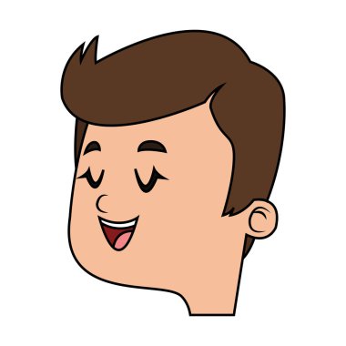 İzole edilmiş erkek çizgi film tasarımı