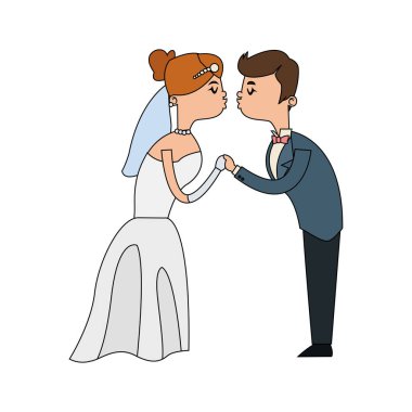 İzole gelin ve damat tasarım