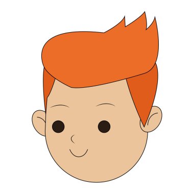 İzole edilmiş erkek çizgi film tasarımı