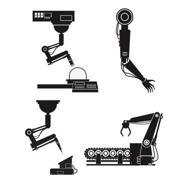 siluet toplama robot endüstriyel ekipman
