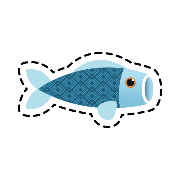 Diseño aislado de decoración de peces de China — Vector de stock