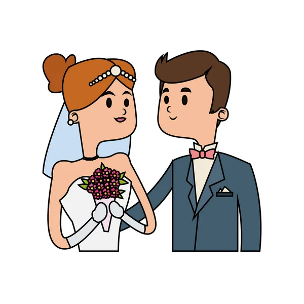 Απομονωμένη σχεδιασμό νύφης και του γαμπρού — Διανυσματικό Αρχείο