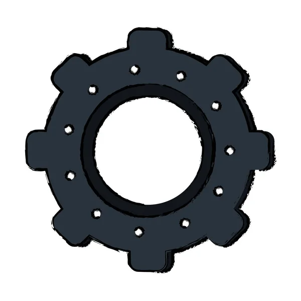 Engrenage roue moteur travail d'équipe — Image vectorielle