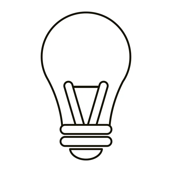 Glühbirne Idee Intelligenz Licht umreißen — Stockvektor