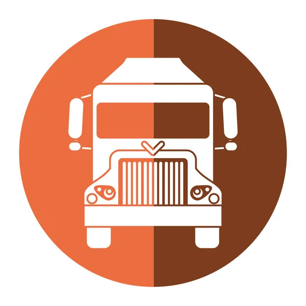 Entrega de caminhão sombra de carga de transporte — Vetor de Stock