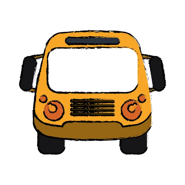 School bus student transport sketch — Stock Vector