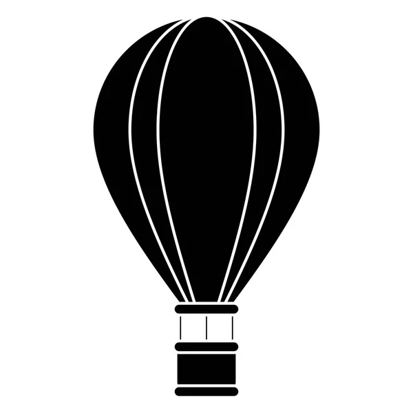 Silhouette aéroballon voyage loisirs aventure — Image vectorielle