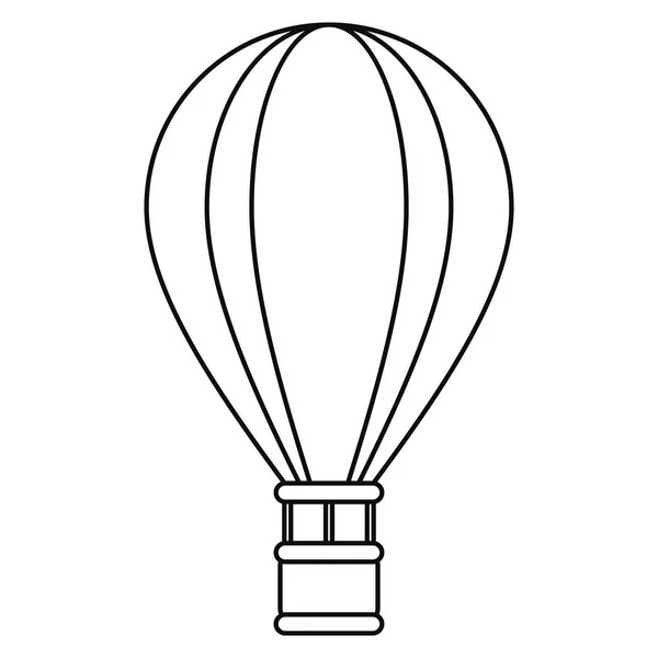 Airballoon voyage loisirs aventure contour — Image vectorielle