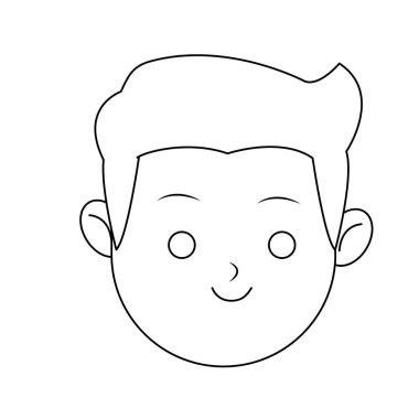 İzole edilmiş erkek çizgi film tasarımı