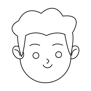 İzole edilmiş erkek çizgi film tasarımı