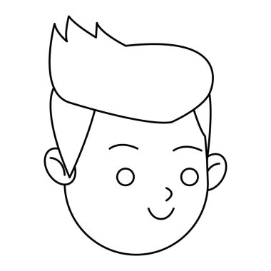 İzole edilmiş erkek çizgi film tasarımı